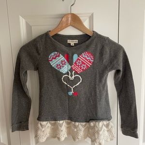 Tucker + Tate thermal t-shirt with lace size 6